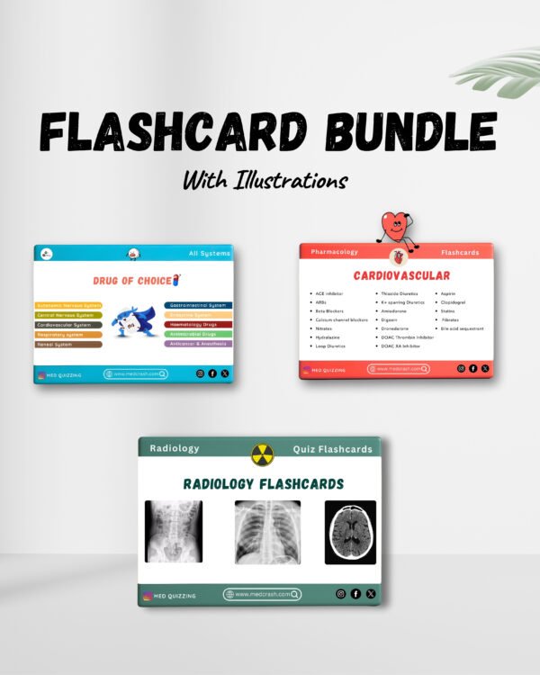 Flashcard Bundle (Cardiovascular + Radiology + Drug of Choice)