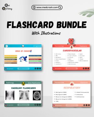 Flashcard Bundle (Cardiovascular + Respiratory + Radiology + Drug of Choice)