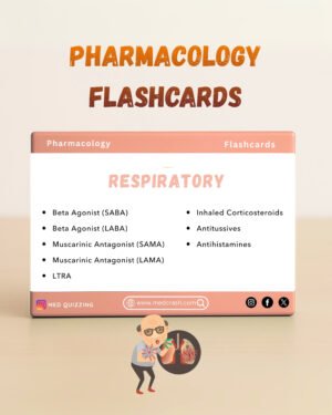 Respiratory Pharmacology Flashcards | USMLE, NCLEX Study Guide (Printable)
